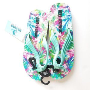 REEL Legends Multi Bali Sandals / Flip Flops NWT.